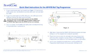 TransCore | AP4119 Rail Tag Programmer Quick Start